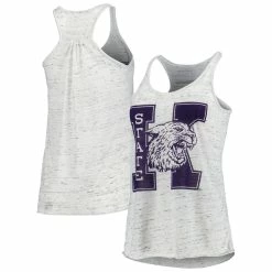 Flash Sale 👍 Women's Homefield Ash Kansas State Wildcats Vintage Racerback Tank Top 👍