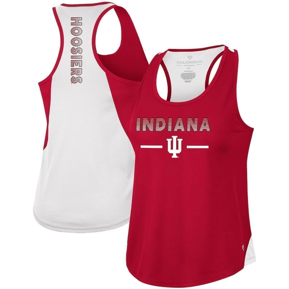 Top 10 π Women's Colosseum Crimson Indiana Hoosiers Sachs 2-Hit Scoop Neck Racerback Tank Top π - Image 2