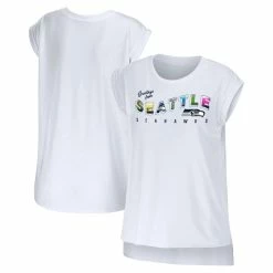Brand new π Women's WEAR By Erin Andrews White Seattle Seahawks Greetings From Muscle T-Shirt β