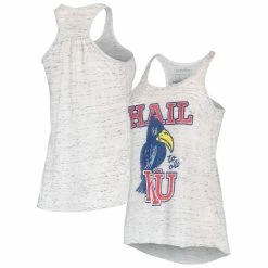 Discount ❤️ Women's Homefield Ash Kansas Jayhawks Vintage Racerback Tank Top ✨