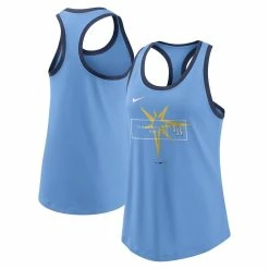 Best Sale π― Women's Nike Light Blue Tampa Bay Rays X-Ray Racerback Performance Tank Top π§¨