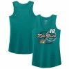 Flash Sale 🤩 Women's Joe Gibbs Racing Team Collection Teal Kyle Busch Racerback Tank Top 🤩