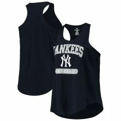 Outlet 👏 Profile 👩 Women's Navy New York Yankees Plus Size Racerback Tank Top ⌛