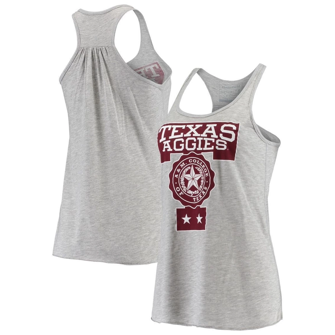 Top 10 β€οΈ Women's Homefield Heather Gray Texas A&M Aggies Vintage Racerback Tank Top π