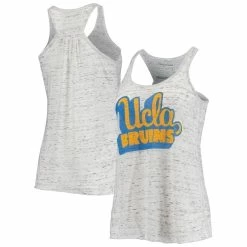 Discount ✔️ Women's Homefield Ash UCLA Bruins Vintage Racerback Tank Top 🔥
