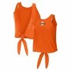 Discount 🛒 Women's WEAR By Erin Andrews Orange San Francisco Giants Open Back Twist Tie Tank Top 🎁
