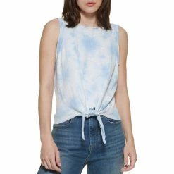 Discount π DKNY Crewneck Tie Front Top π