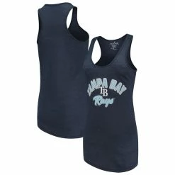 Brand new π₯° Women's Soft As A Grape Navy Tampa Bay Rays Multicount Racerback Tank Top π