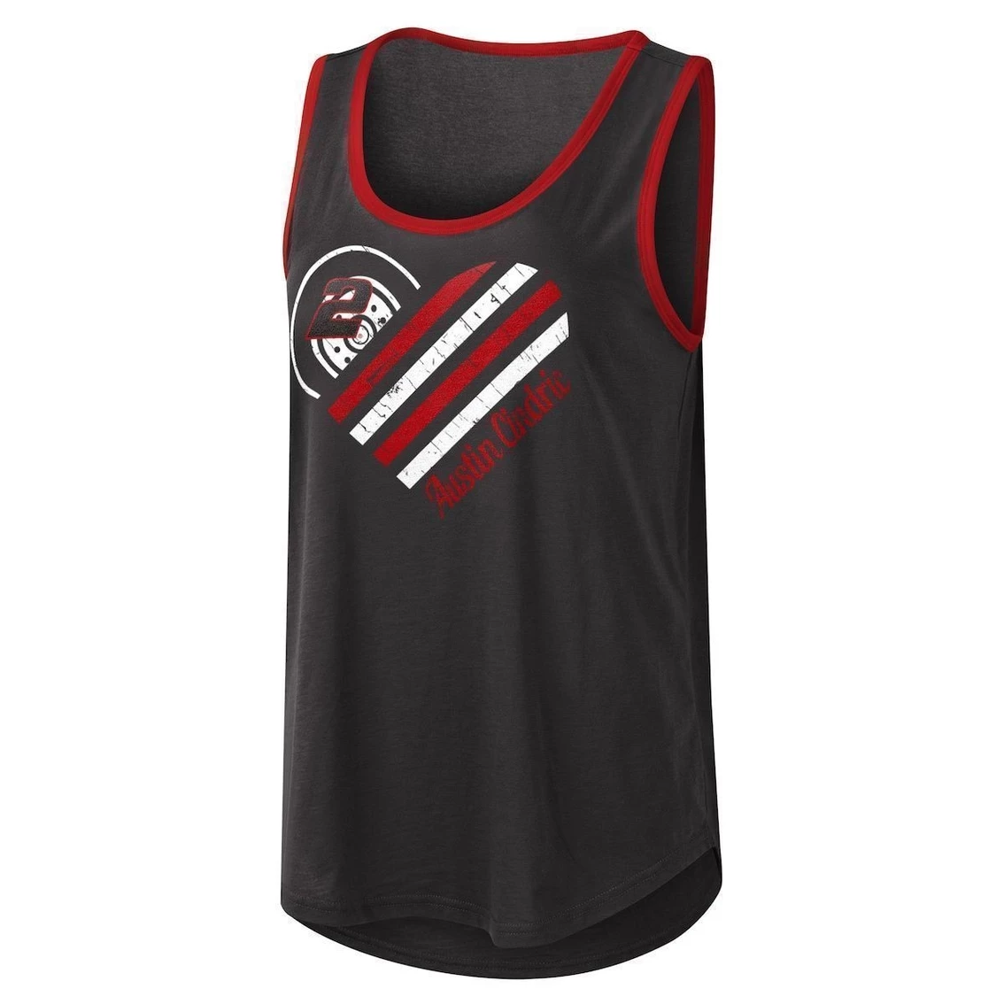 Discount π Women's G-III 4Her By Carl Banks Black Austin Cindric A Game Scoop Neck Tank Top β - Image 3