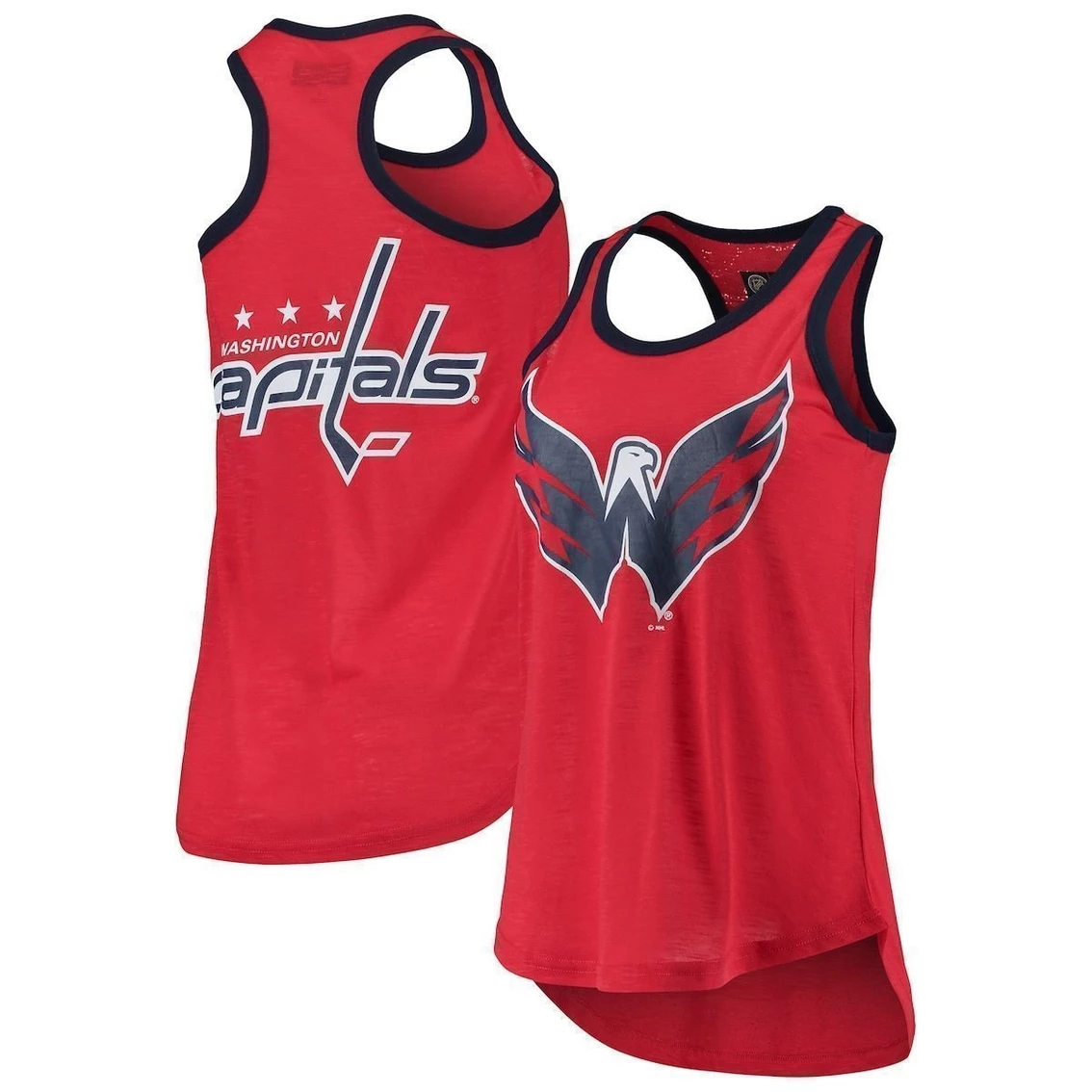 Outlet π Women's G-III 4Her By Carl Banks Red Washington Capitals Tater Tank Top π - Image 2