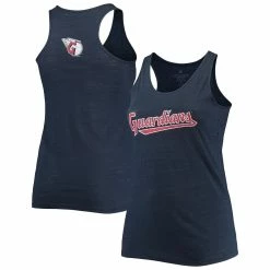 Wholesale π Women's Soft As A Grape Navy Cleveland Guardians Plus Size Swing For The Fences Tri-Blend Racerback Tank Top β¨