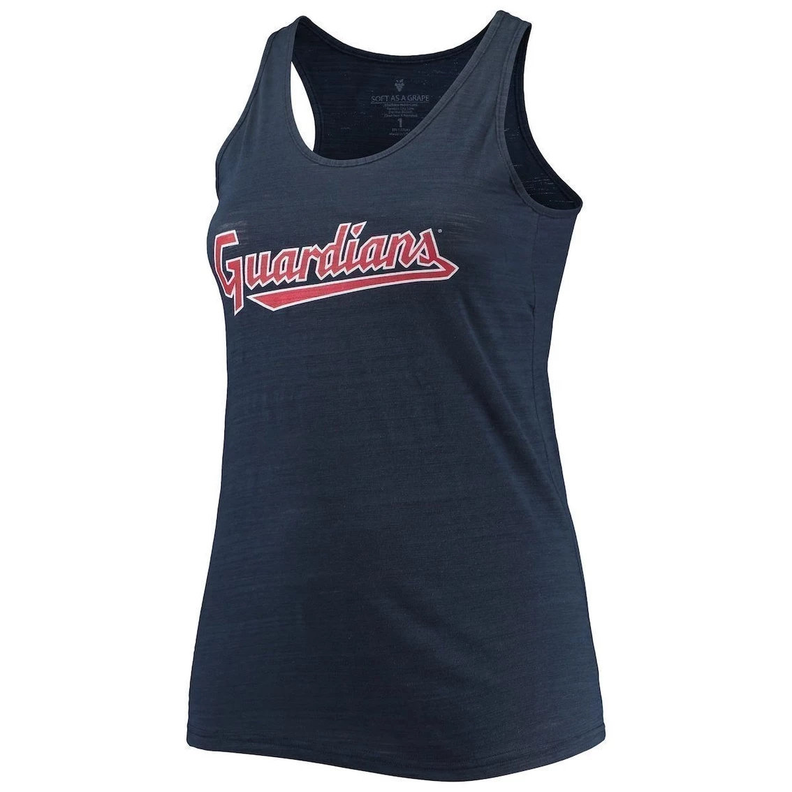 Wholesale π Women's Soft As A Grape Navy Cleveland Guardians Plus Size Swing For The Fences Tri-Blend Racerback Tank Top β¨ - Image 3