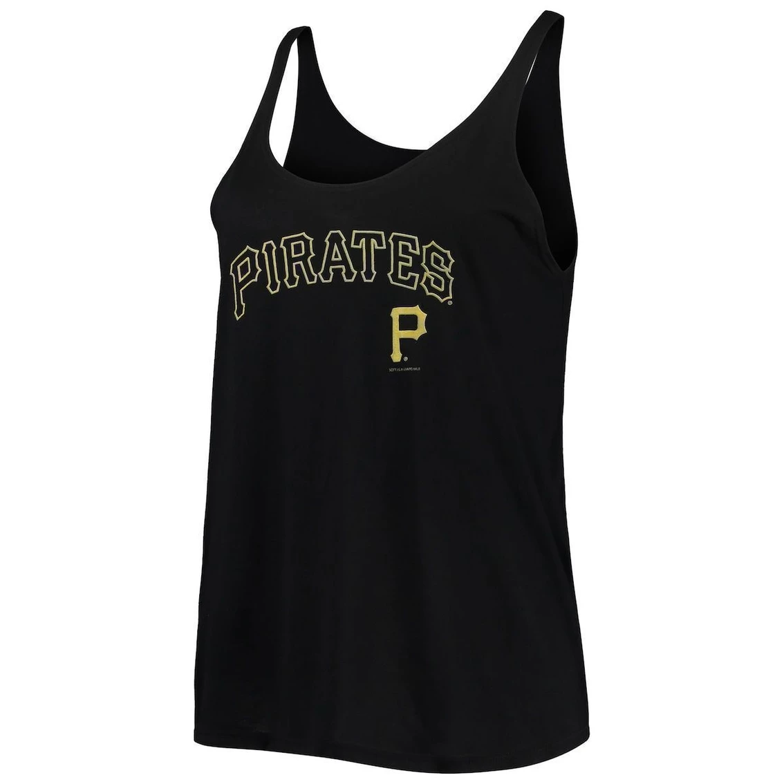 Cheap π Women's Soft As A Grape Black Pittsburgh Pirates Slouchy Tank Top π - Image 3