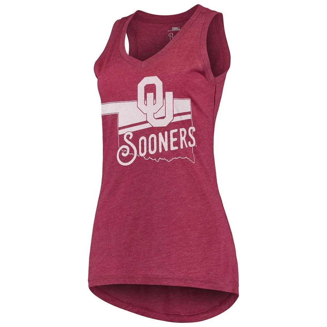 Brand new βοΈ Women's Pressbox Crimson Oklahoma Sooners Ferris Melange V-Neck Tank Top 𧨠- Image 3