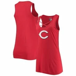 Deals 👍 Women's New Era Red Cincinnati Reds Front Strap Tank Top 🌟