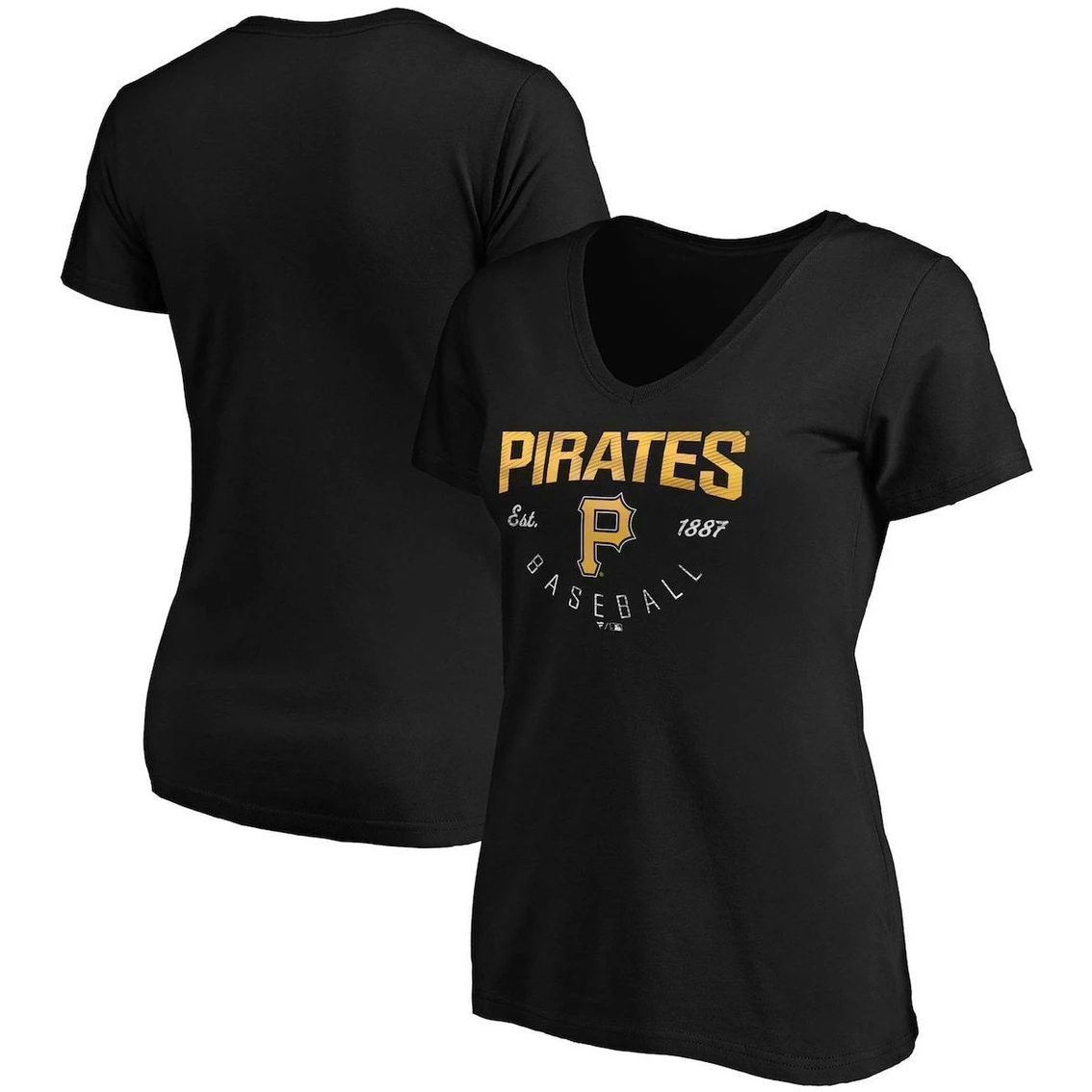 Cheapest β Women's Fanatics Branded Black Pittsburgh Pirates Plus Size Live For It Crossover V-Neck T-Shirt π - Image 2