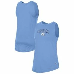 Budget 🎉 Women's Champion Carolina Blue North Carolina Tar 👠 Heels Arch Logo Tank Top 🔥