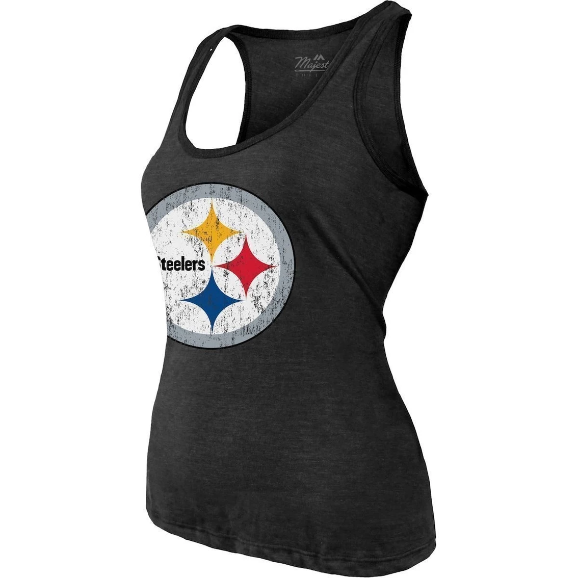 Wholesale ✔️ Women's Majestic Threads Najee Harris Black Pittsburgh Steelers Player Name & Number Tri-Blend Tank Top 🧨 - Image 3