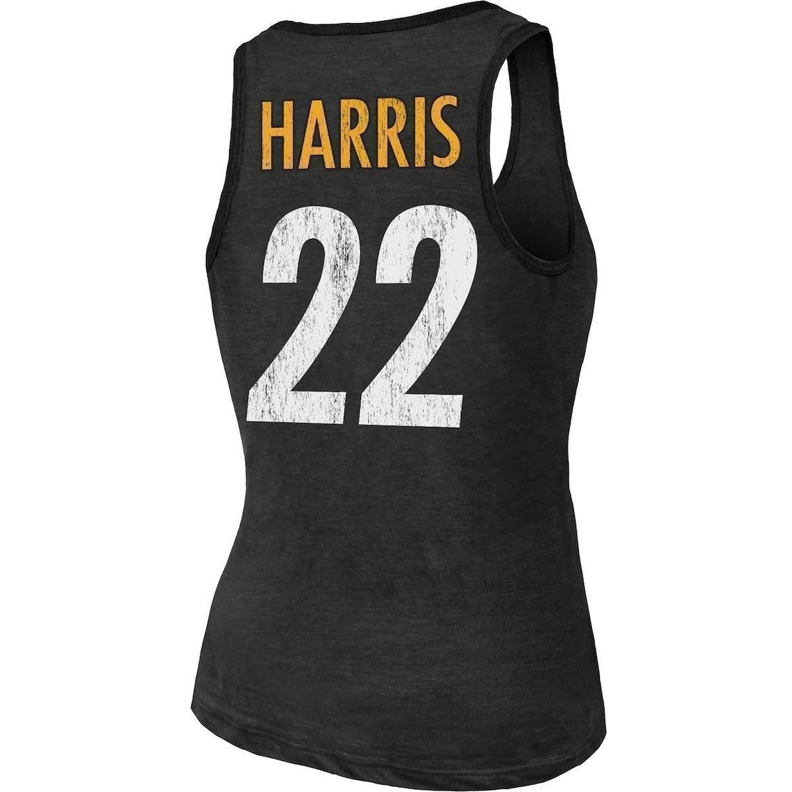 Wholesale ✔️ Women's Majestic Threads Najee Harris Black Pittsburgh Steelers Player Name & Number Tri-Blend Tank Top 🧨 - Image 4