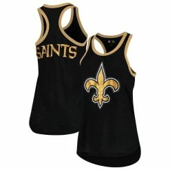 Best Sale 👏 Women's G-III 4Her By Carl Banks Black New Orleans Saints Tater Tank Top 🤩