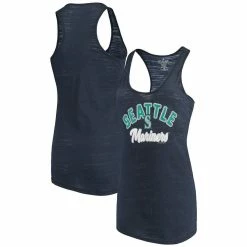 Best deal 🔥 Women's Soft As A Grape Navy Seattle Mariners Multicount Racerback Tank Top 🔔