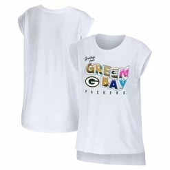Wholesale β Women's WEAR By Erin Andrews White Green Bay Packers Greetings From Muscle T-Shirt β€οΈ