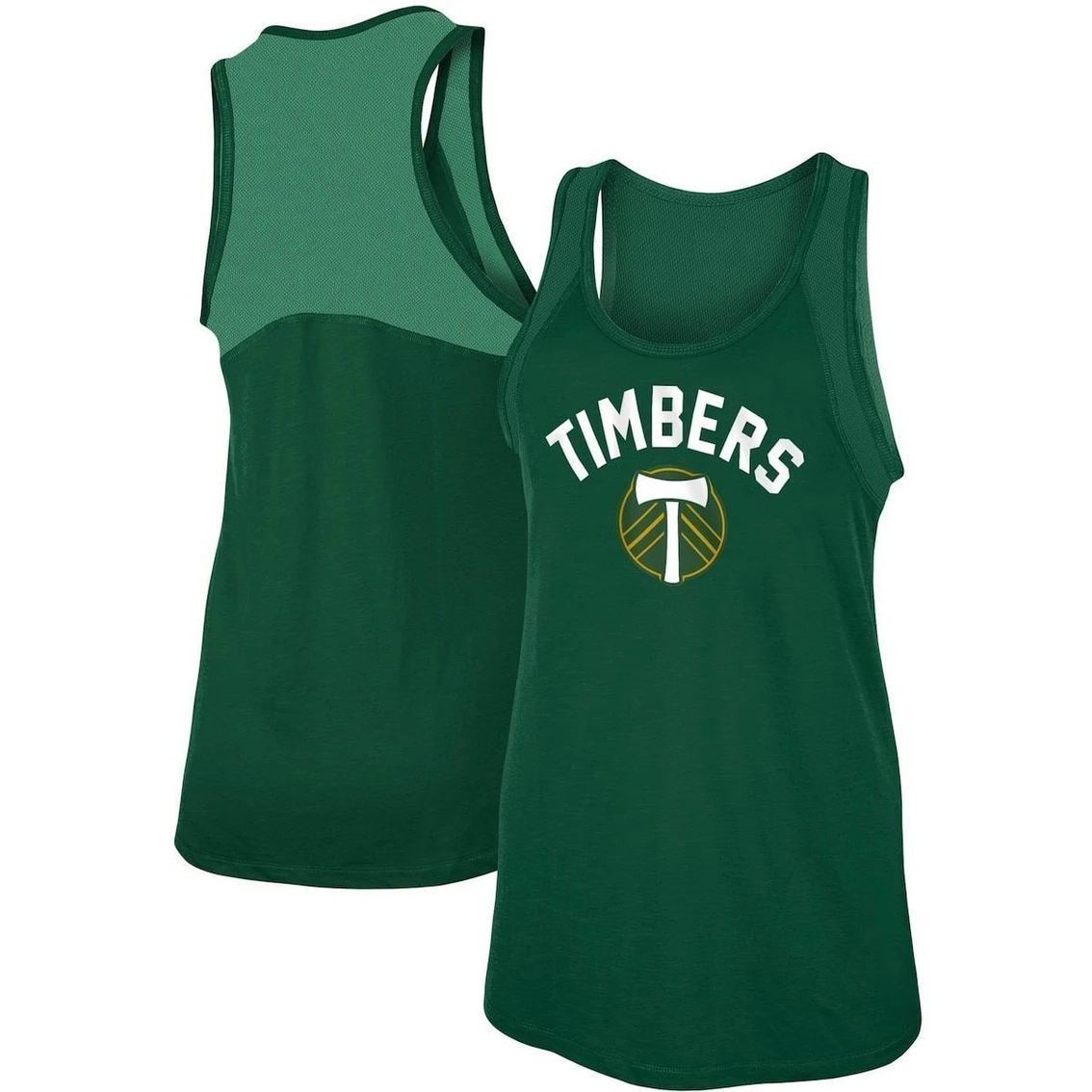 Buy β€οΈ Women's 5th & Ocean By New Era Green Portland Timbers Slub Racerback Tank Top π₯° - Image 2