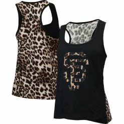 Best Pirce ⭐ Women's Majestic Threads Black San Francisco Giants Leopard Tank Top ✔️