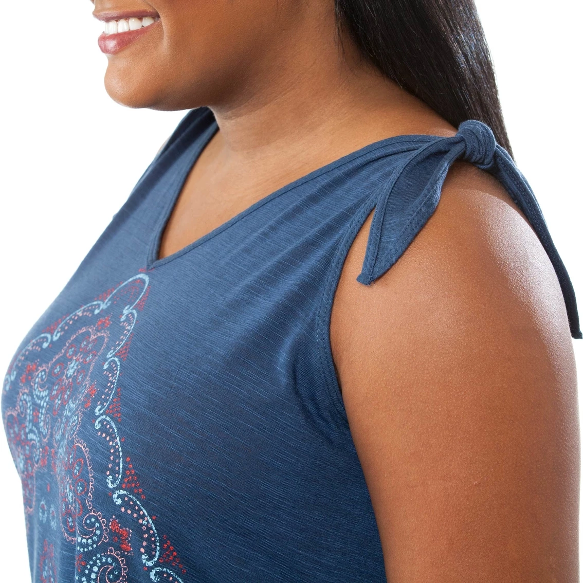 Brand new π Cherokee Plus Size Shoulder Tie Graphic Tank Top π - Image 3