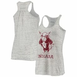 Hot Sale 😍 Women's Homefield Ash Indiana Hoosiers Vintage Racerback Tank Top ⭐