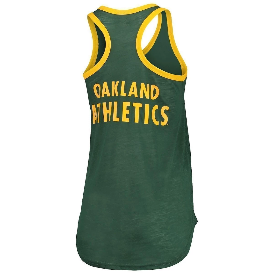 Budget π Women's G-III 4Her By Carl Banks Green Oakland Athletics Tater Burnout Racerback Tank Top π - Image 4