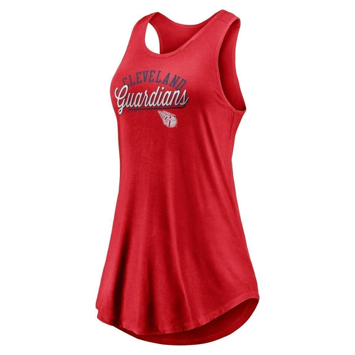 Discount π Women's Fanatics Branded Red Cleveland Guardians Simplicity Swing Racerback Scoop Neck Tank Top π - Image 3