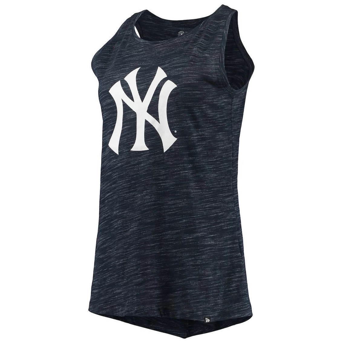 Budget π Women's New Era Navy New York Yankees Space Dye Back-Knot Tank Top π - Image 3