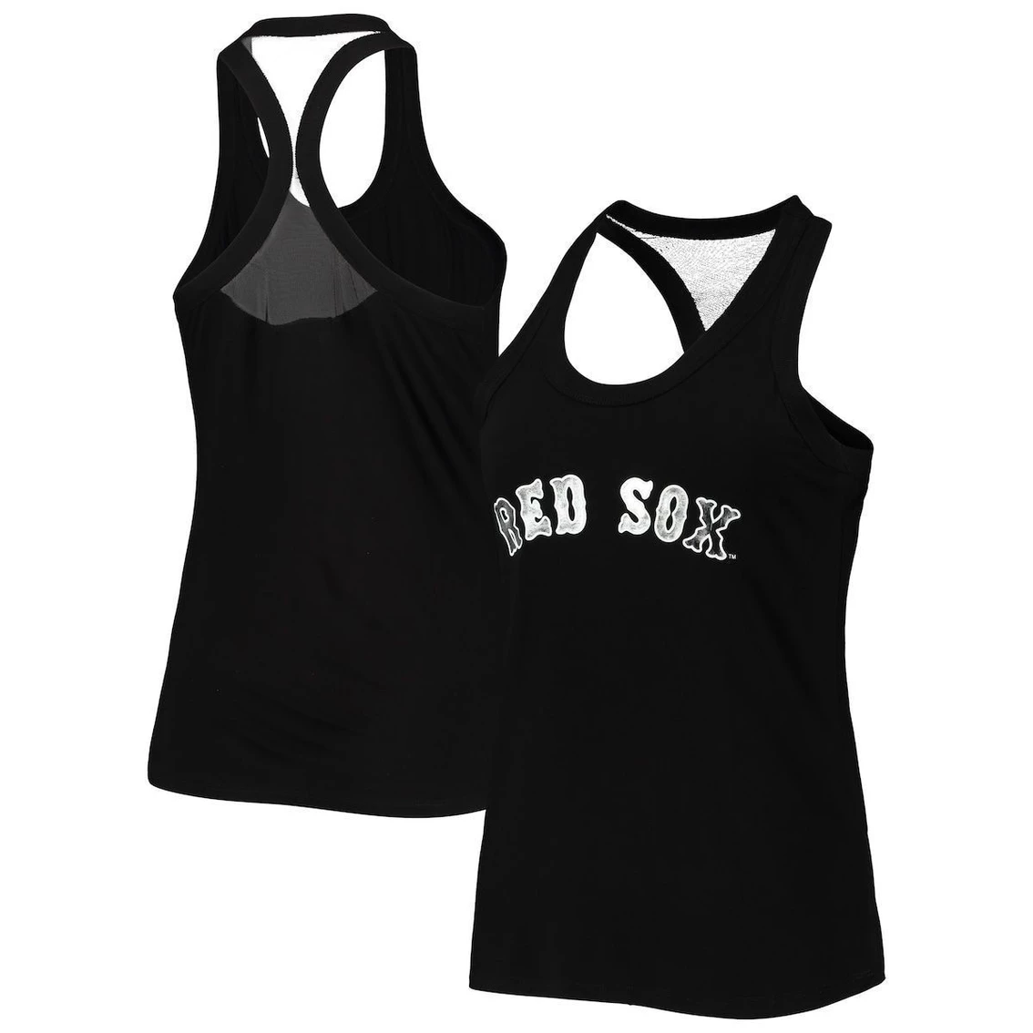 Brand new β Women's The Wild Collective Black Boston Red Sox Tonal Athleisure Racerback Tank Top π₯ - Image 2