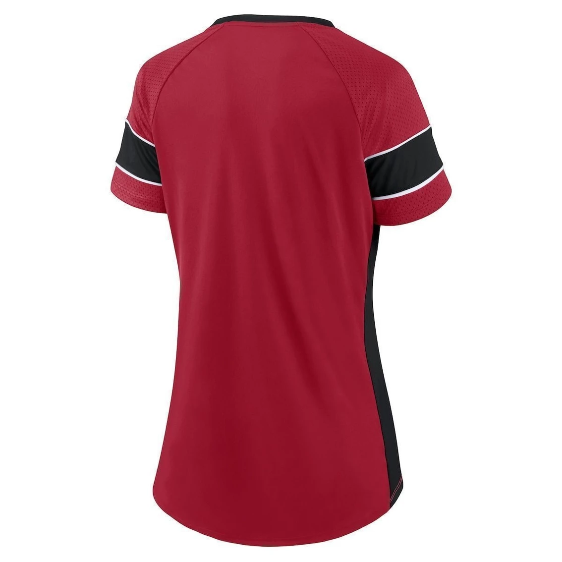 Cheapest π Women's Fanatics Branded Red/Black Atlanta Falcons Team Draft Me Lace-Up Raglan T-Shirt 𧨠- Image 4