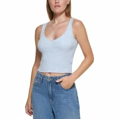 Best Pirce π DKNY Cropped V Neck Knit Tank Top π§¨