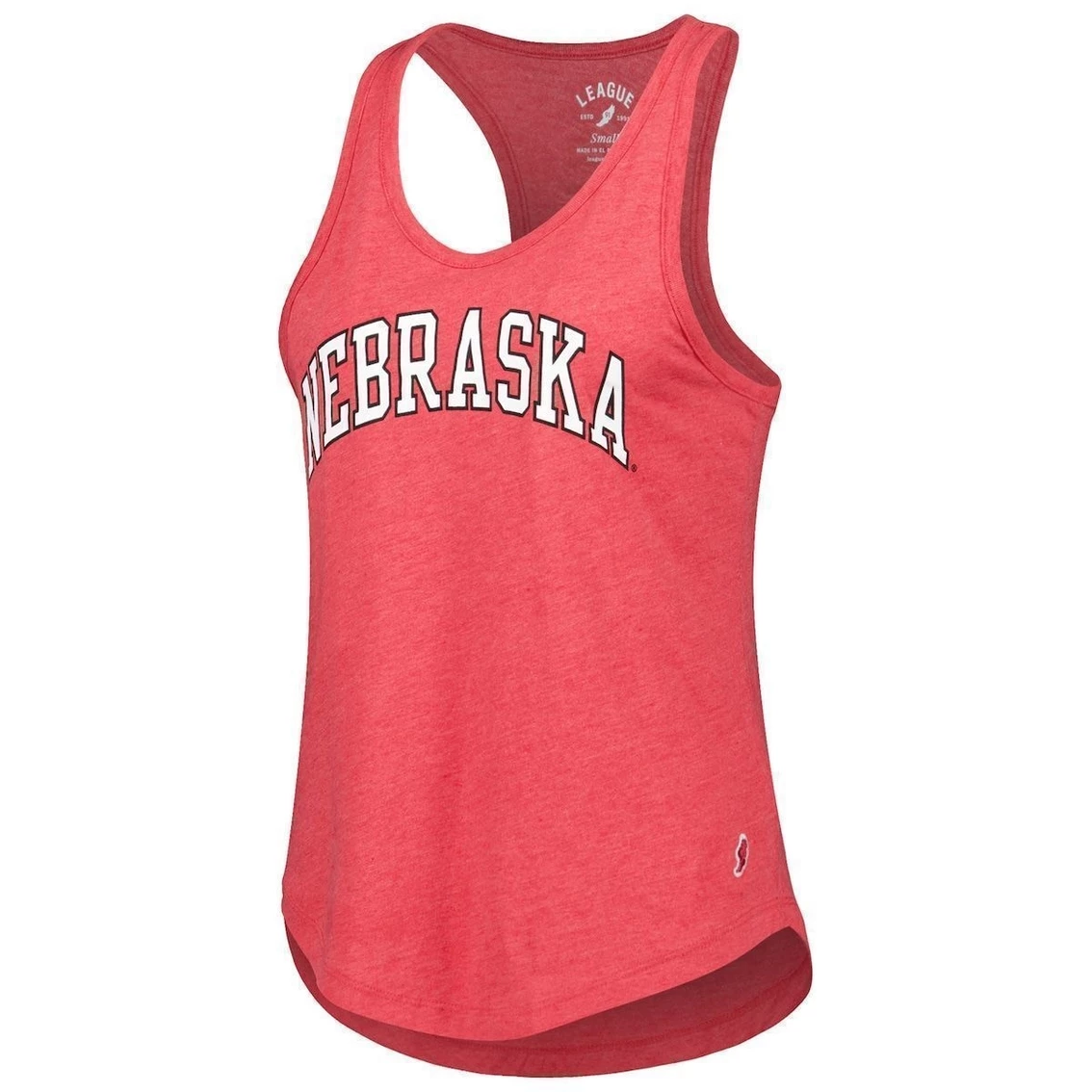 Wholesale π Women's League Collegiate Wear Heather Scarlet Nebraska Huskers Two-Hit Intramural Tri-Blend Scoop Neck Racerback Tank Top β¨ - Image 3