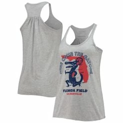 Cheapest 🥰 Women's Homefield Heather Gray Florida Gators Vintage Racerback Tank Top 🤩