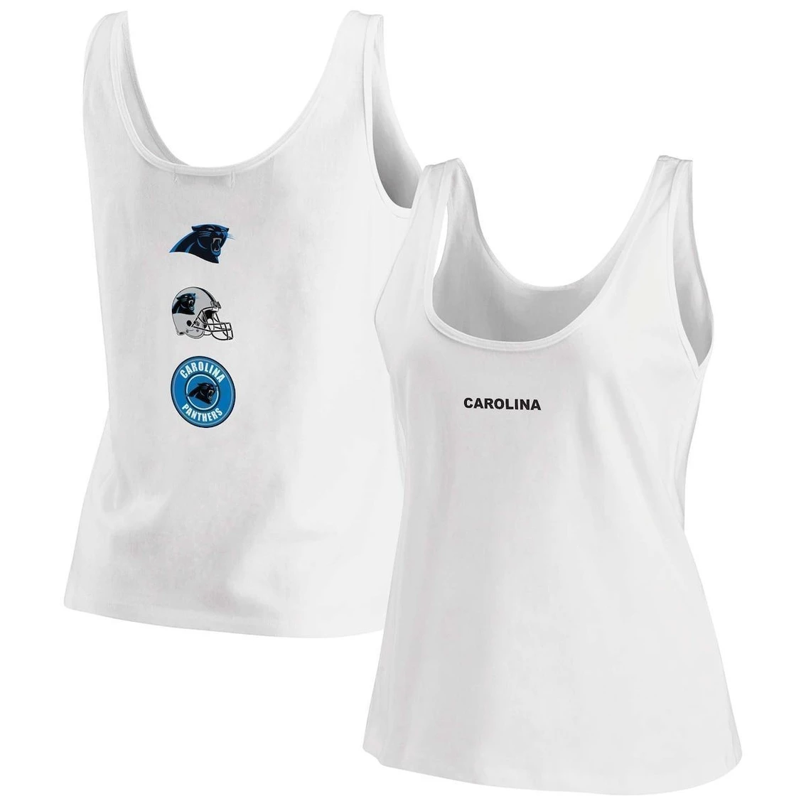 Buy π Women's WEAR By Erin Andrews White Carolina Panthers Team Scoop Neck Tank Top π₯°