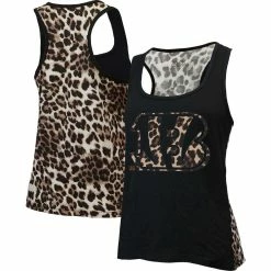 Wholesale 🎁 Women's Majestic Threads Black Cincinnati Bengals Leopard Racerback Tank Top 🎉