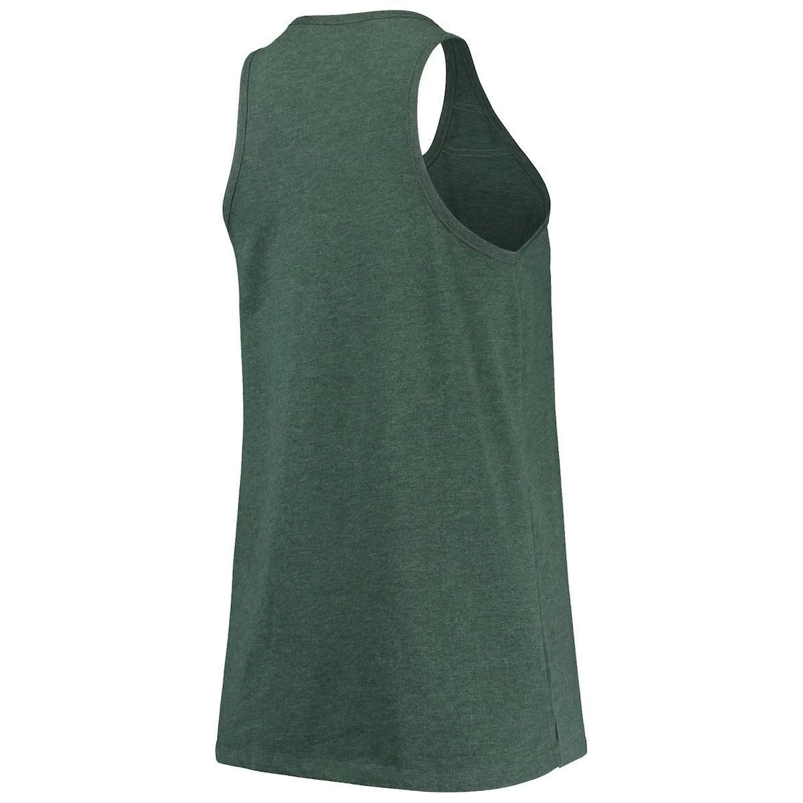 Outlet π Women's New Era Heathered Hunter Green Milwaukee Bucks Scoop-Neck Racerback Tank Top π - Image 4