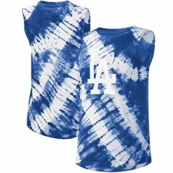 Best deal 🎁 Women's Touch Royal Los Angeles Dodgers Money Ball Tie-Dye Tank Top 🥰