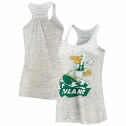 Cheapest 🎉 Women's Homefield Ash Tulane Green Wave Vintage Racerback Tank Top ✨