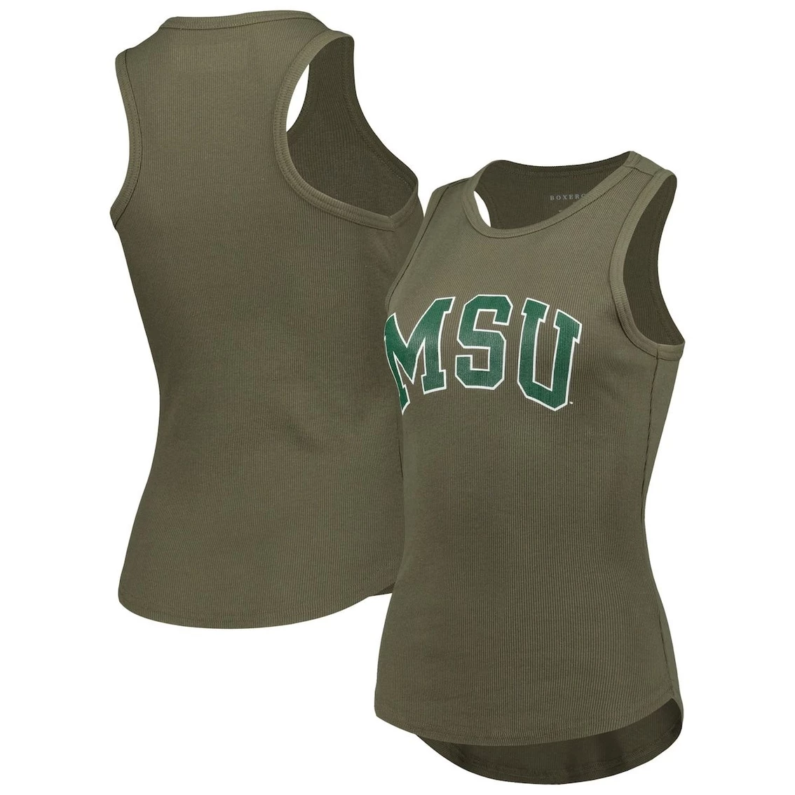 New π Boxercraft π© Women's Olive Michigan State Spartans Adrienne Tank Top 𧨠- Image 2