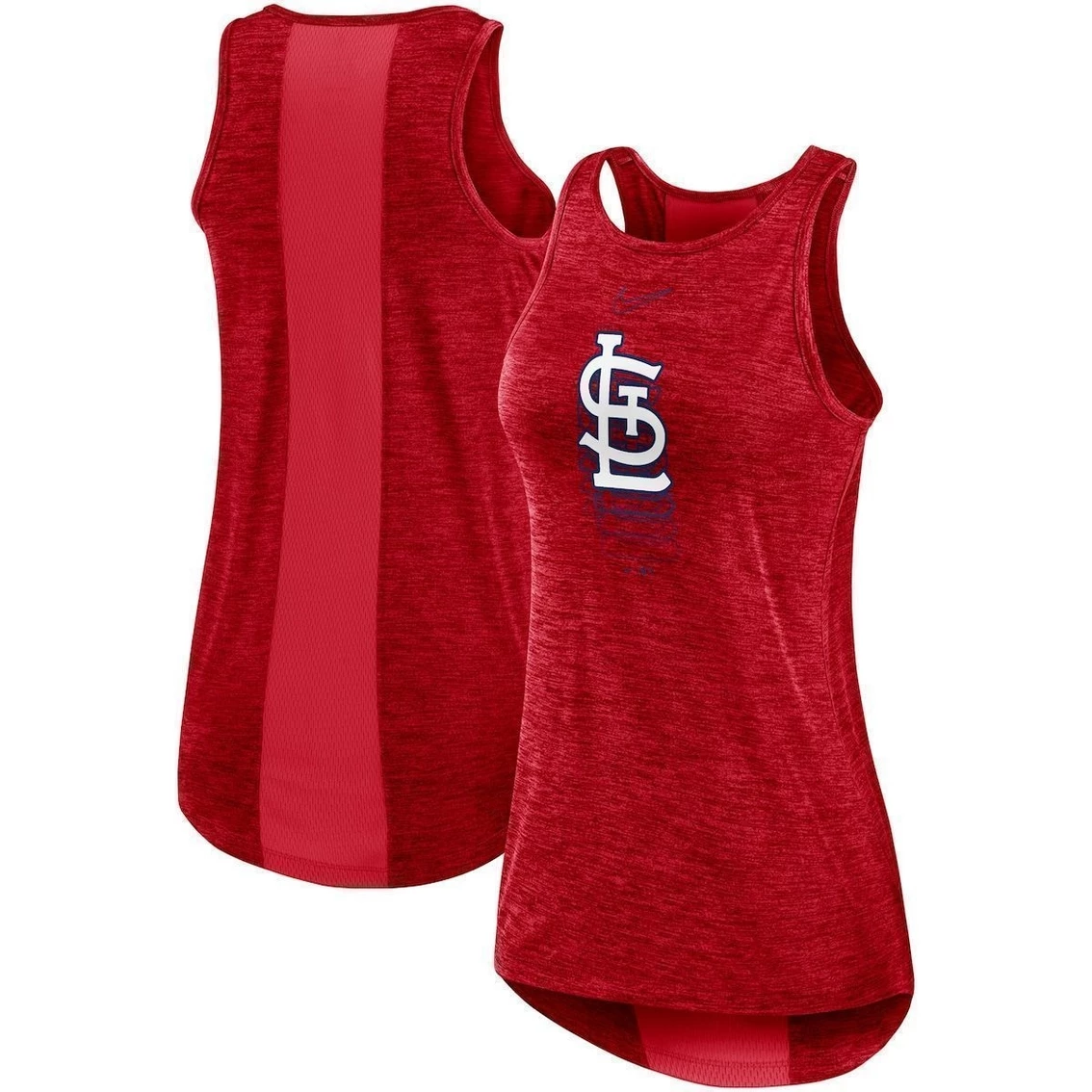 Best Sale π Women's Nike Red St. Louis Cardinals Logo Fade High Neck Performance Tank Top π₯