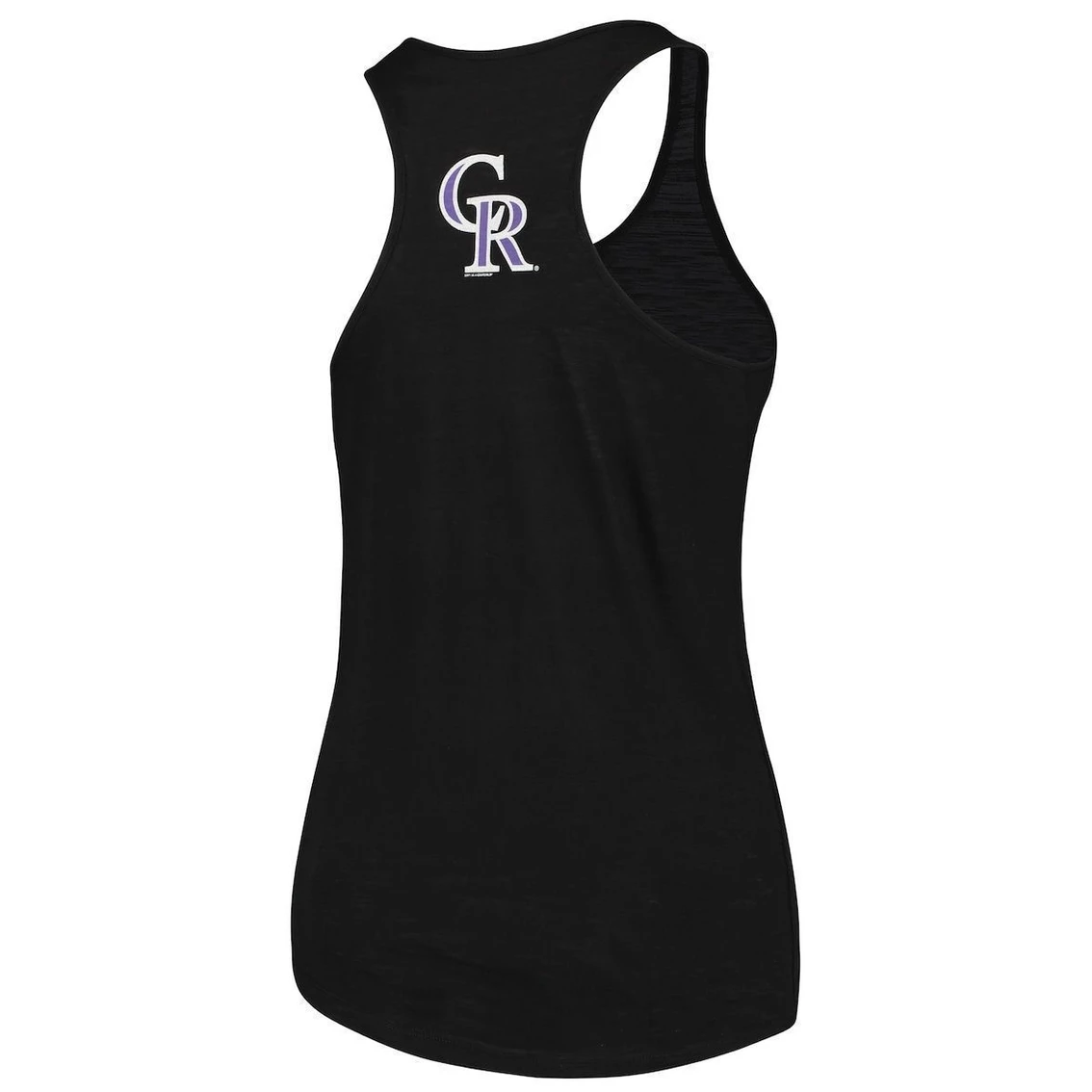 Outlet β Women's Soft As A Grape Black Colorado Rockies Plus Size Swing For The Fences Racerback Tank Top π - Image 4