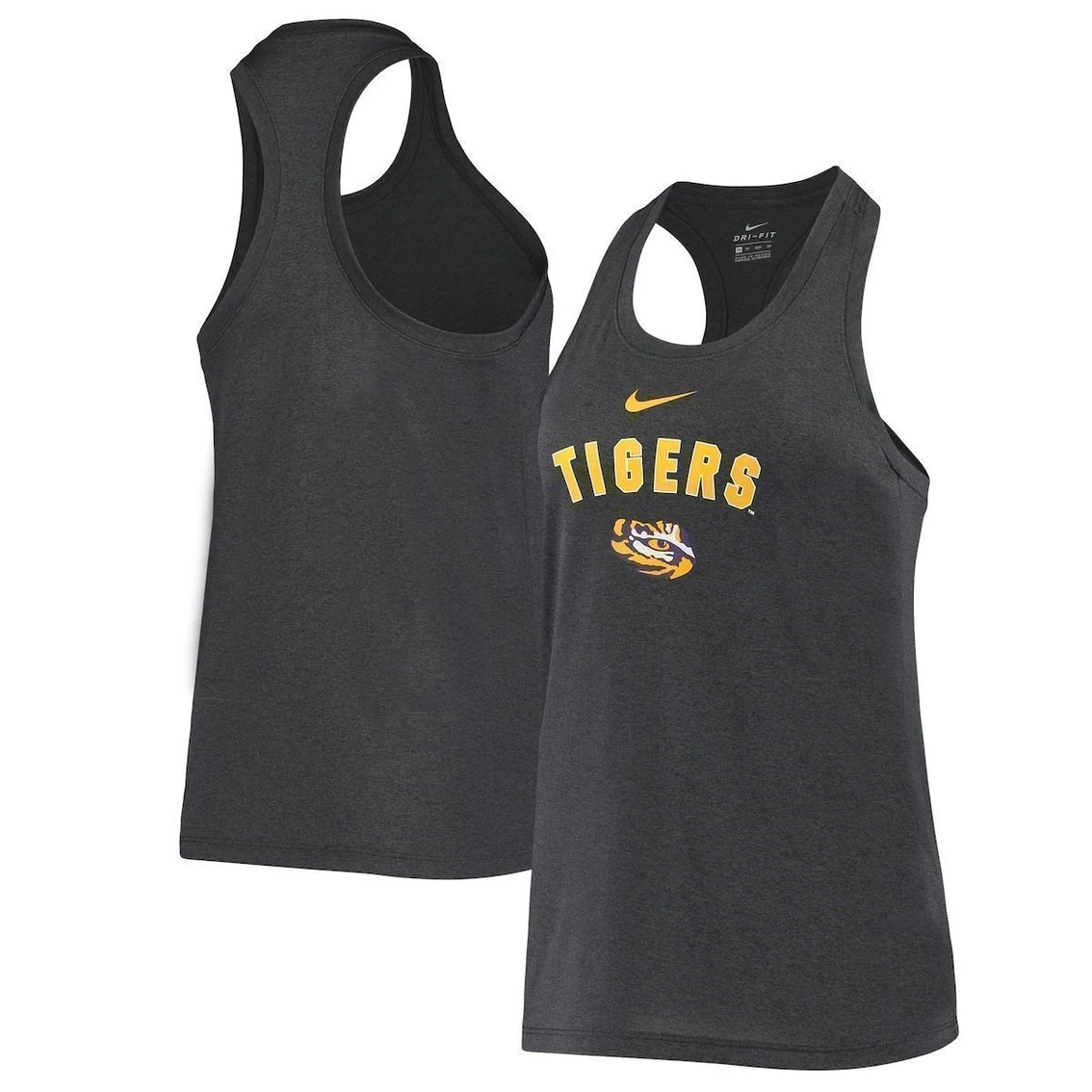 Outlet β¨ Women's Nike Anthracite LSU Tigers Arch & Logo Classic Performance Tank Top π₯° - Image 2