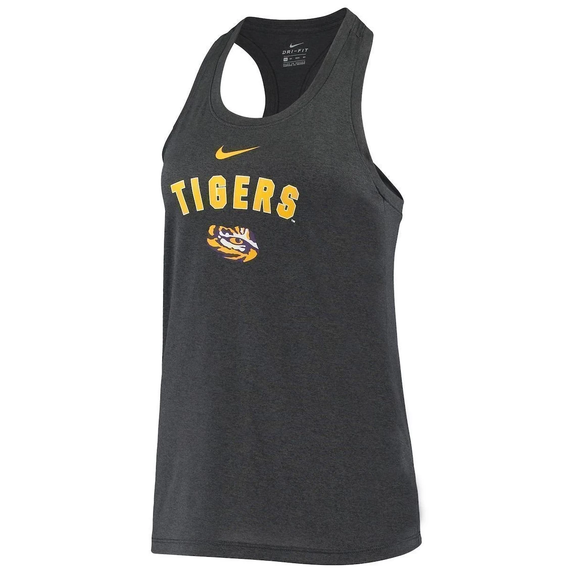 Outlet β¨ Women's Nike Anthracite LSU Tigers Arch & Logo Classic Performance Tank Top π₯° - Image 3