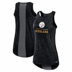 Buy π Women's Nike Black Pittsburgh Steelers High Neck Performance Tank Top βοΈ
