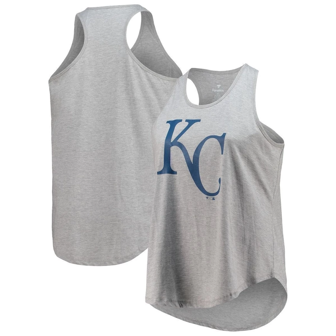 Budget π Profile π© Women's Heather Gray Kansas City Royals Plus Size Racerback Scoop Neck Tank Top π